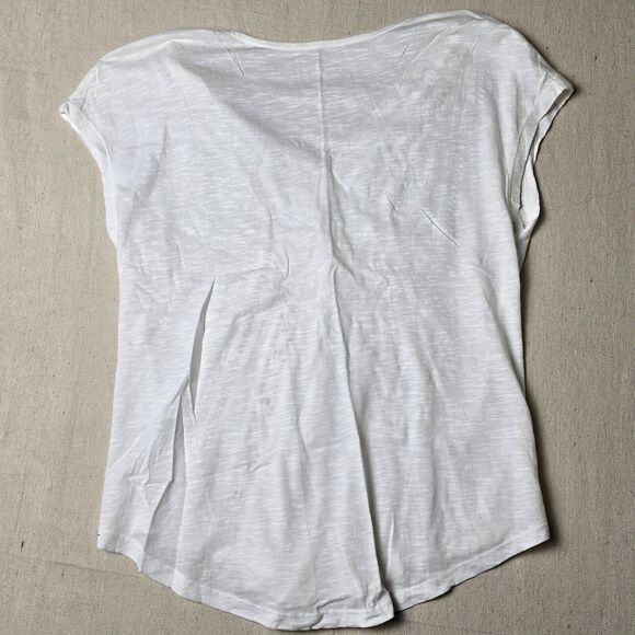Caslon Sleeveless White Petite Blouse Lace‎ Knit Tee Top Size Small - Picture 2 of 8